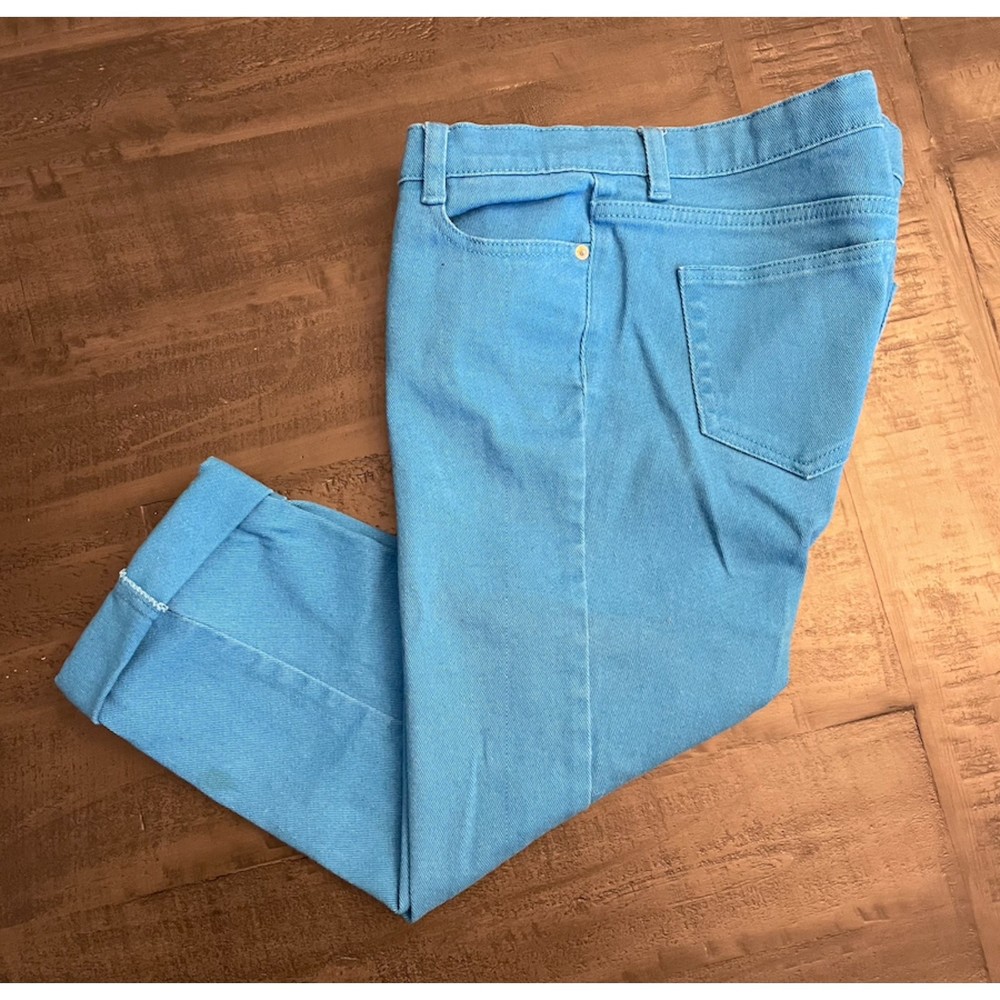 Joe Fresh Slim Turquoise Royal Blue Capris Jeans- Sz 8